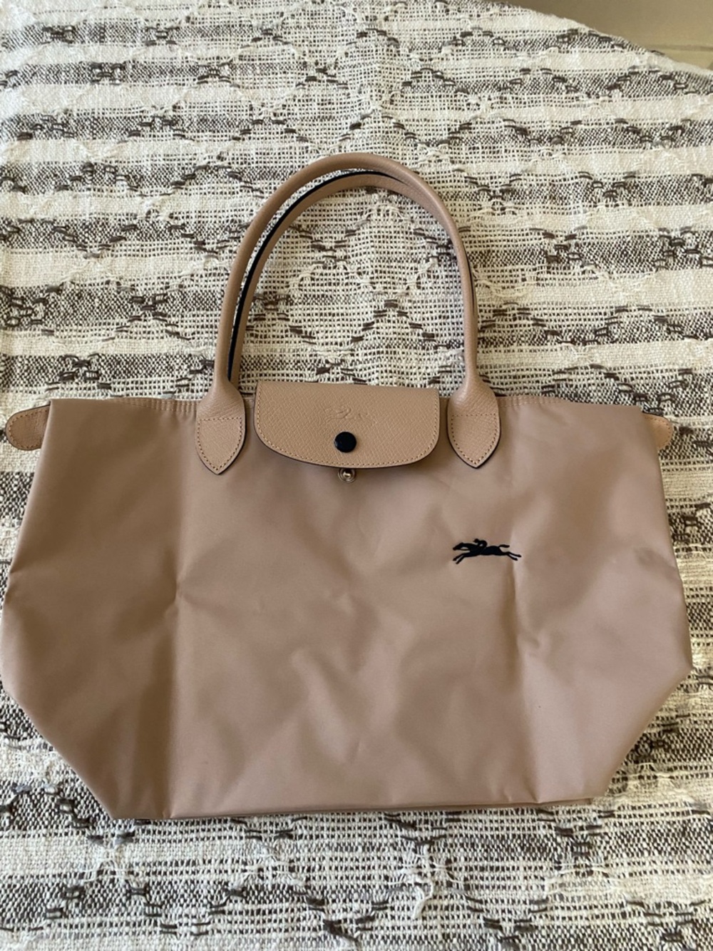 Longchamp Pink  Nylon Med Tote Handbag